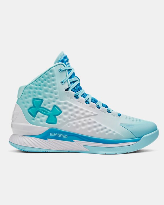 Unisex Curry 1 Retro Basketball Shoes in Blue image number 0